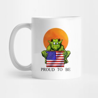 American Flag Proud Trollord Mug